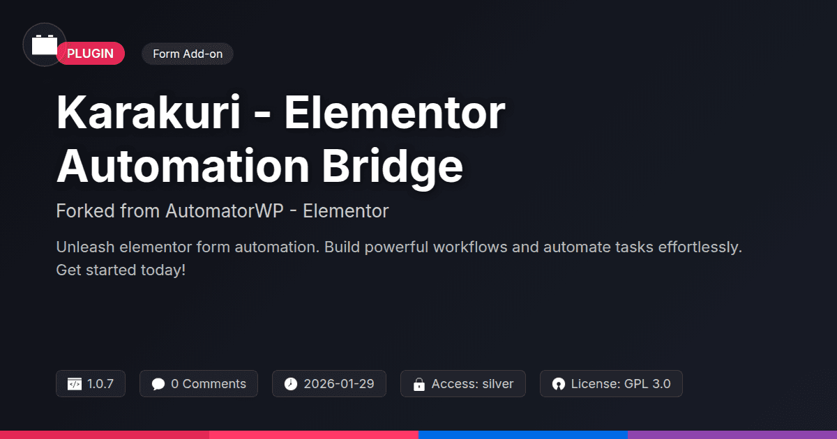 Karakuri - Elementor Automation Bridge