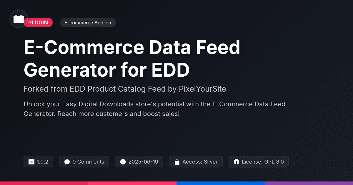 E-Commerce Data Feed Generator for EDD