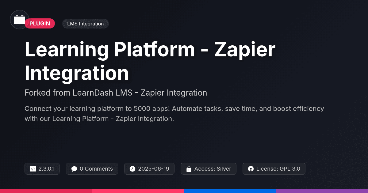 Learning Platform - Zapier Integration