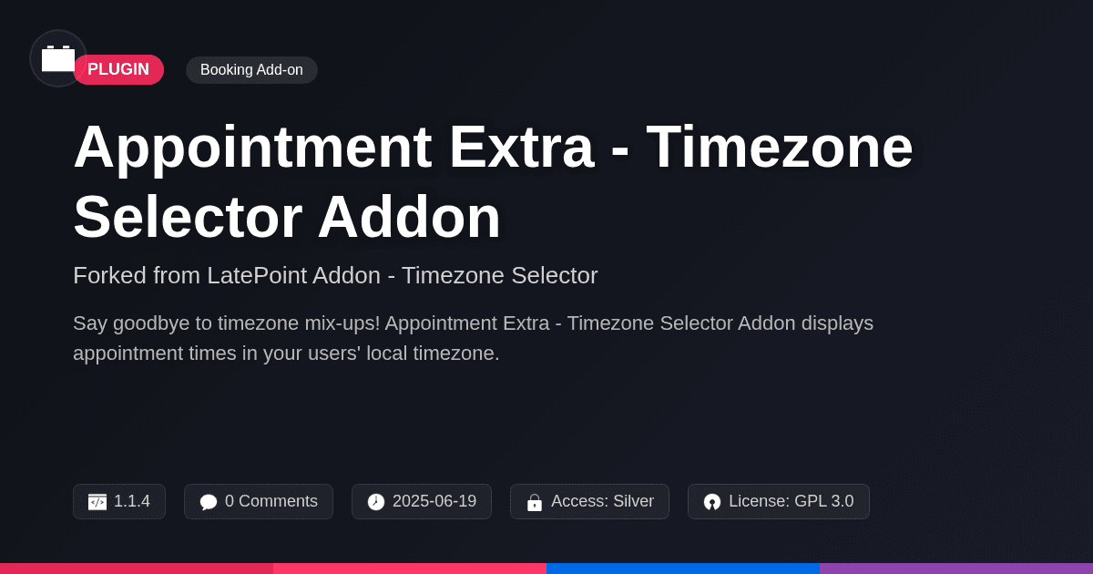 Appointment Extra - Timezone Selector Addon