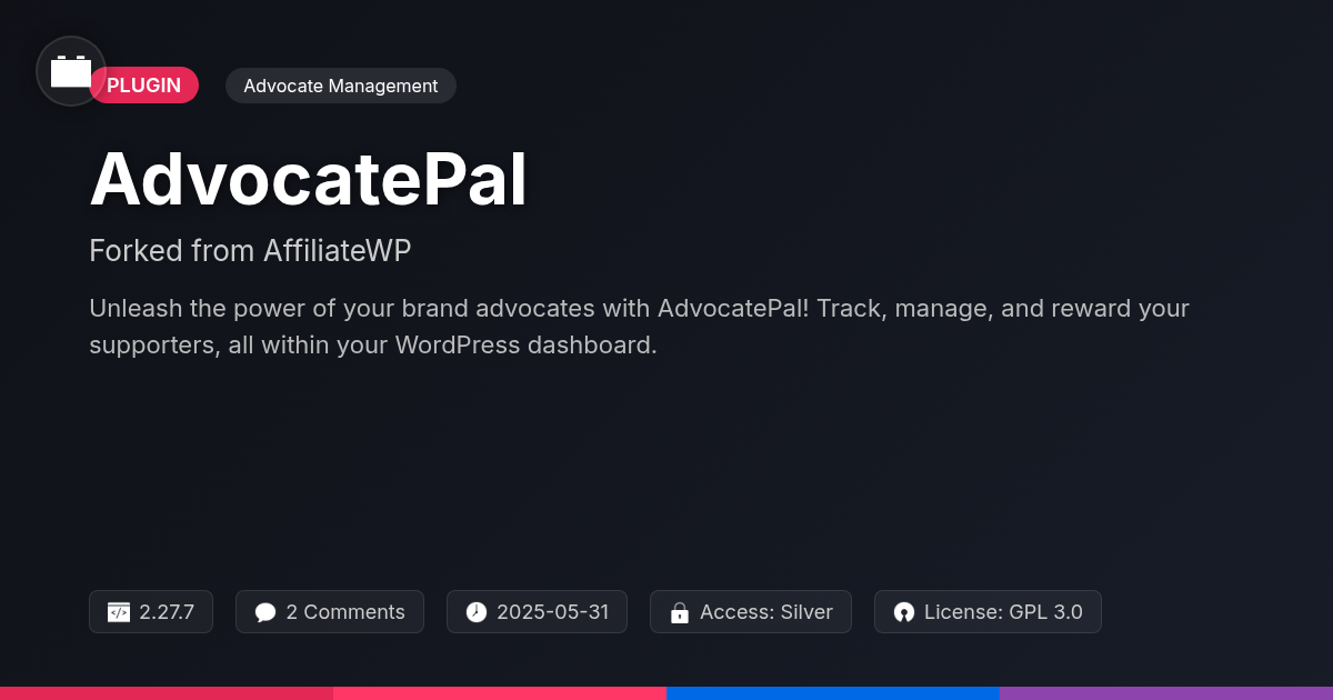 AdvocatePal forked from AffiliateWP AdvocatePal forked from AffiliateWP