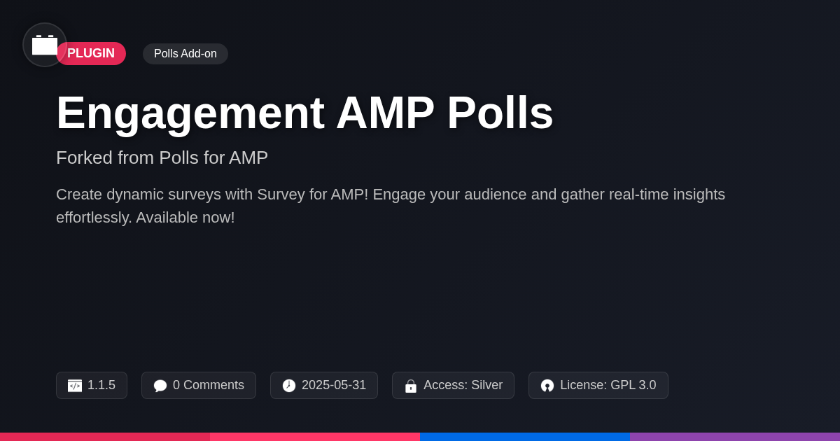 Engagement AMP Polls forked from Polls for AMP Engagement AMP Polls forked from Polls for AMP