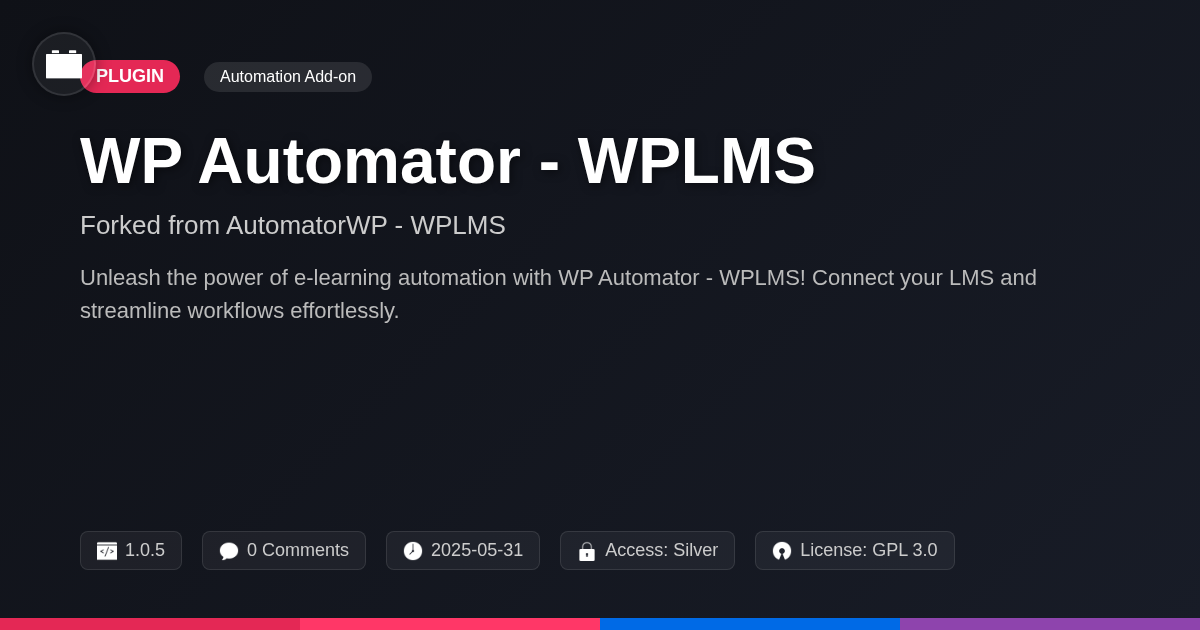 WP Automator - WPLMS forked from AutomatorWP - WPLMS WP Automator - WPLMS forked from AutomatorWP - WPLMS