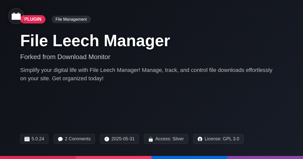 File Leech Manager forked from Download Monitor File Leech Manager forked from Download Monitor