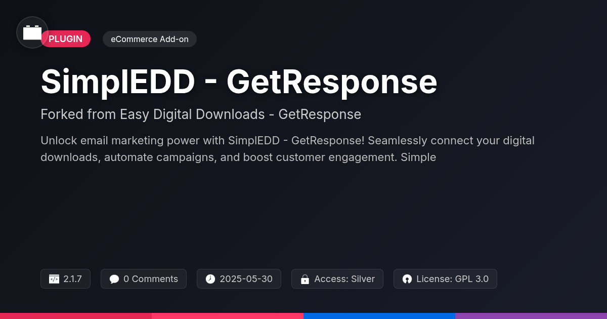 SimplEDD - GetResponse forked from Easy Digital Downloads - GetResponse SimplEDD - GetResponse forked from Easy Digital Downloads - GetResponse