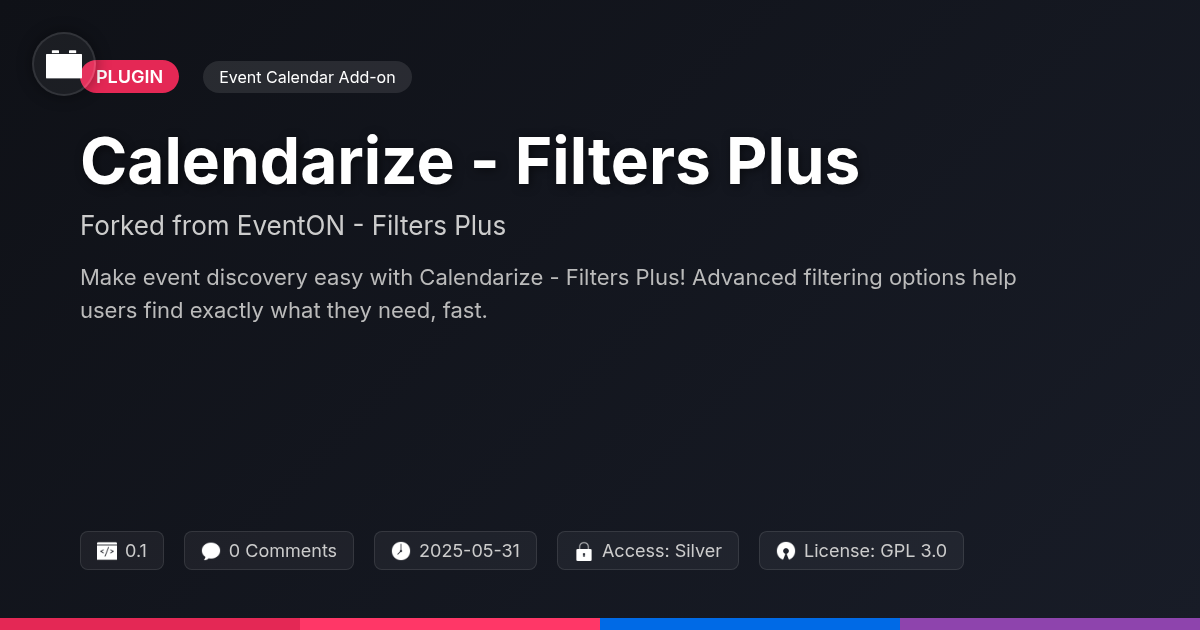 Calendarize - Filters Plus forked from EventON - Filters Plus Calendarize - Filters Plus forked from EventON - Filters Plus