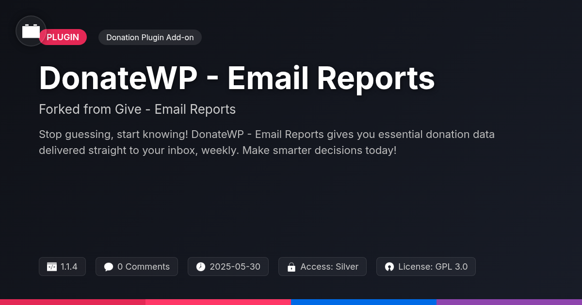 DonateWP - Email Reports forked from Give - Email Reports