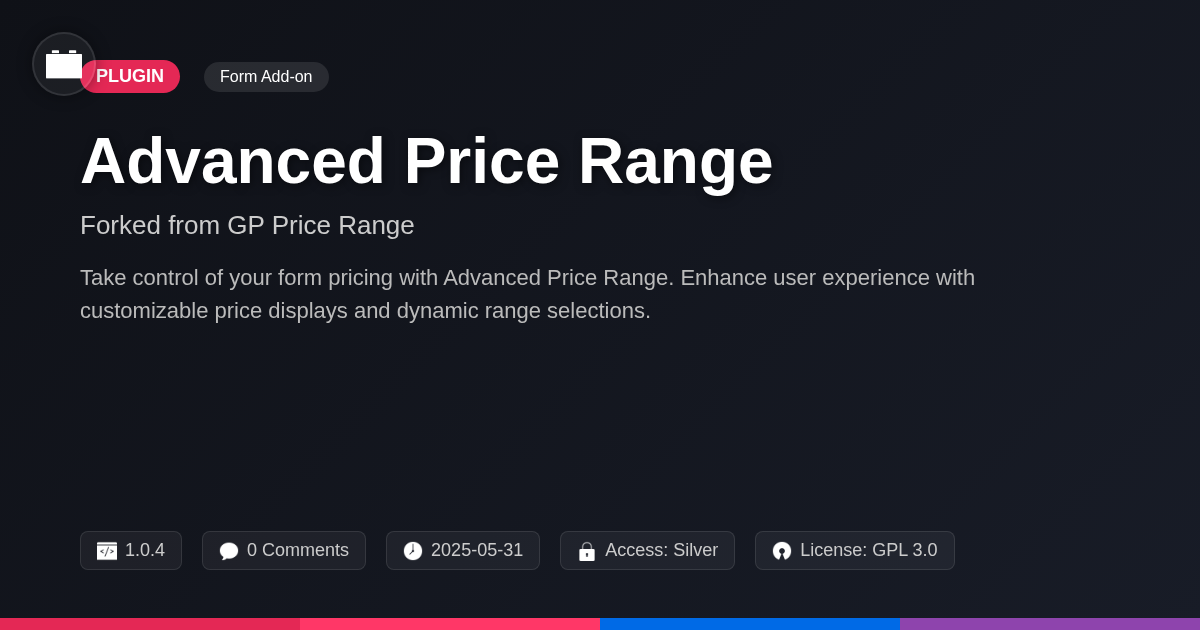 Advanced Price Range forked from GP Price Range Advanced Price Range forked from GP Price Range