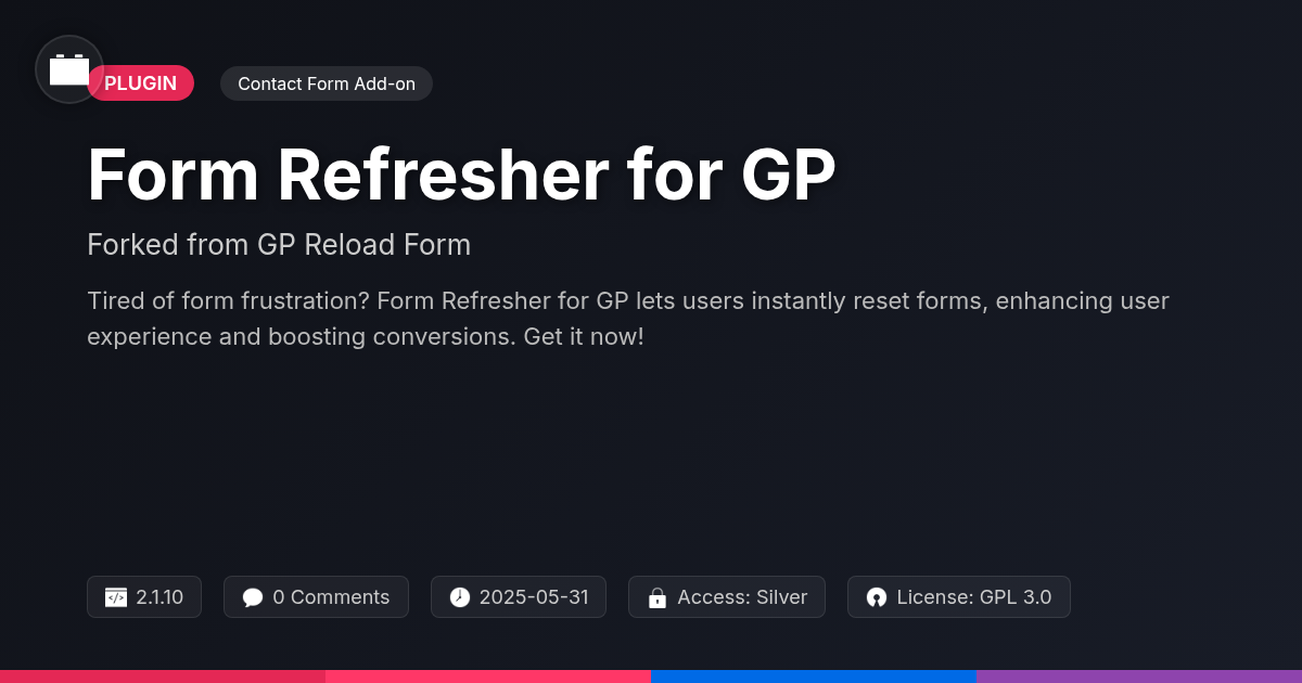 Form Refresher for GP forked from GP Reload Form Form Refresher for GP forked from GP Reload Form