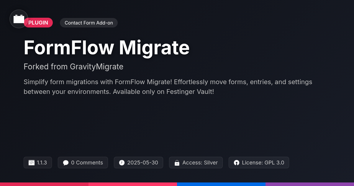 FormFlow Migrate forked from GravityMigrate FormFlow Migrate forked from GravityMigrate