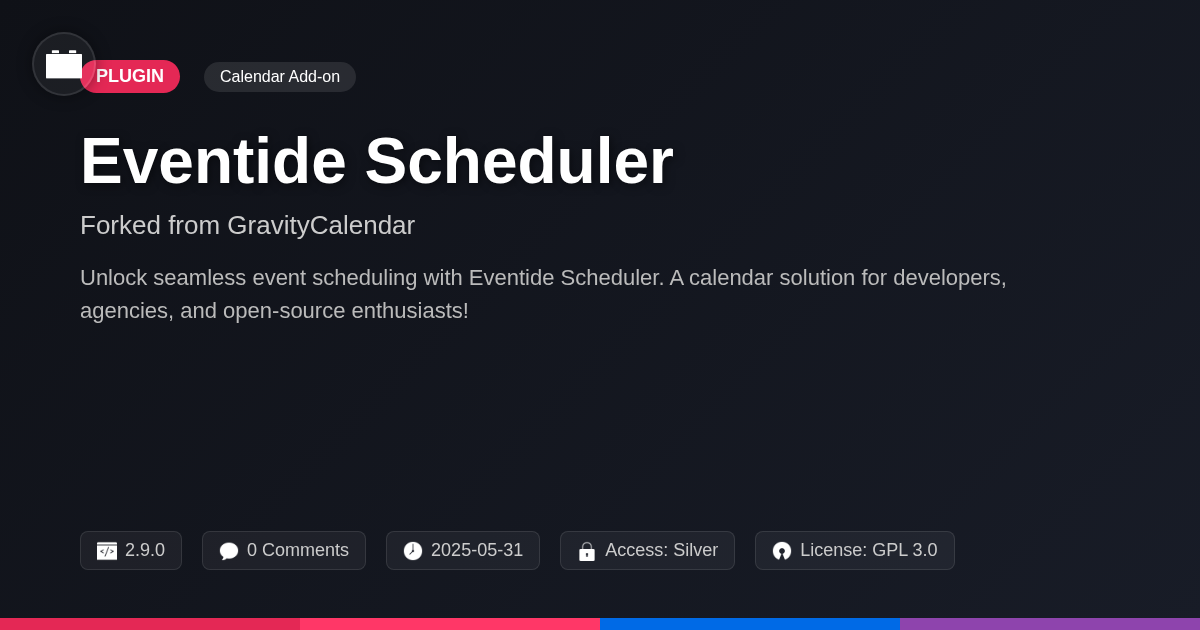 Eventide Scheduler forked from GravityCalendar Eventide Scheduler forked from GravityCalendar
