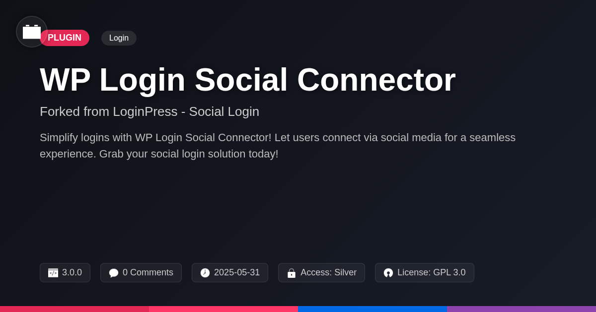 WP Login Social Connector forked from LoginPress - Social Login WP Login Social Connector forked from LoginPress - Social Login