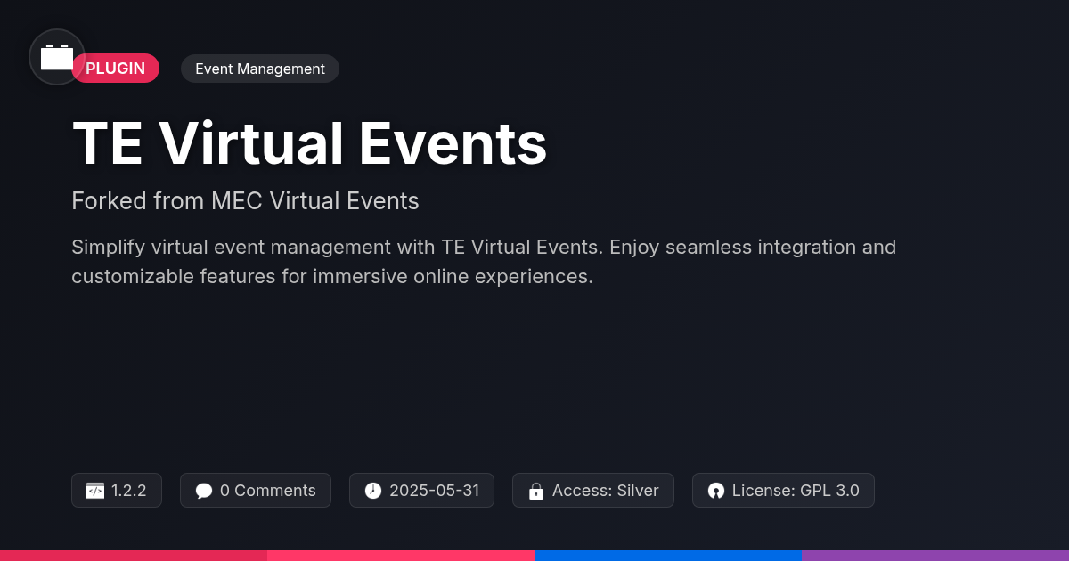 TE Virtual Events forked from MEC Virtual Events