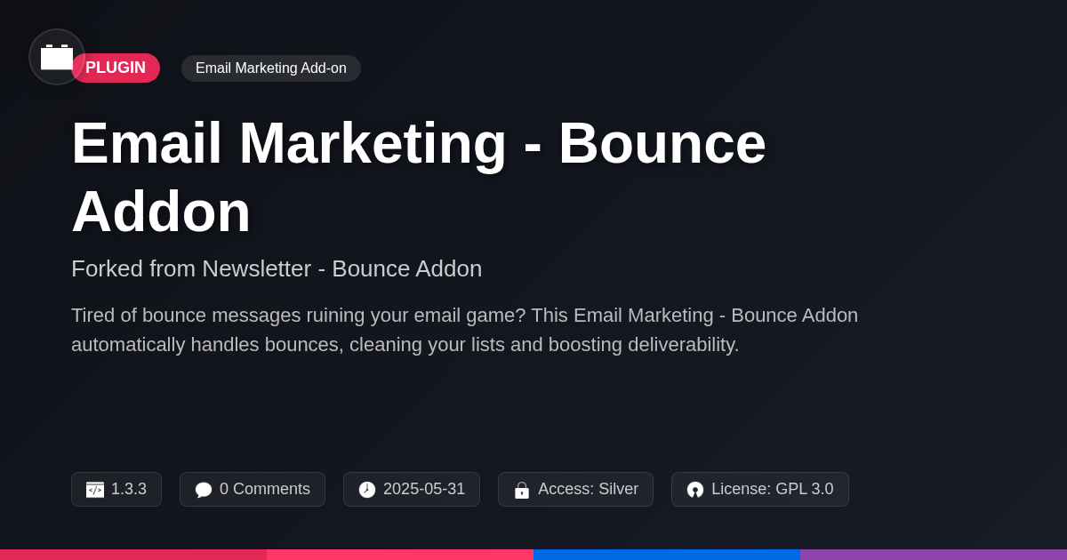 Email Marketing - Bounce Addon forked from Newsletter - Bounce Addon Email Marketing - Bounce Addon forked from Newsletter - Bounce Addon
