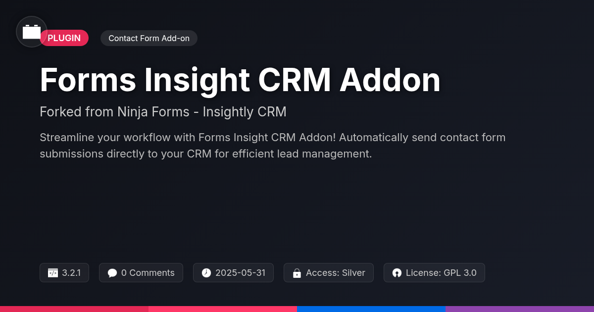 Forms Insight CRM Addon forked from Ninja Forms - Insightly CRM