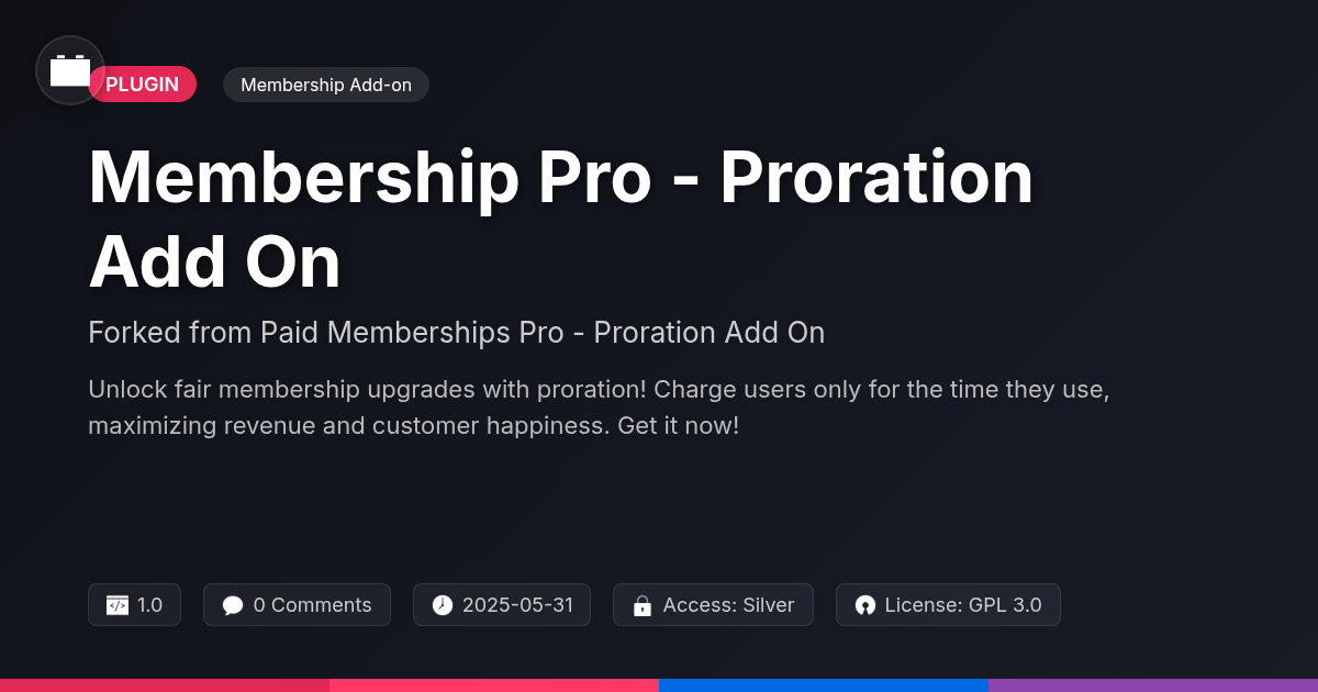 Membership Pro - Proration Add On forked from Paid Memberships Pro - Proration Add On Membership Pro - Proration Add On forked from Paid Memberships Pro - Proration Add On