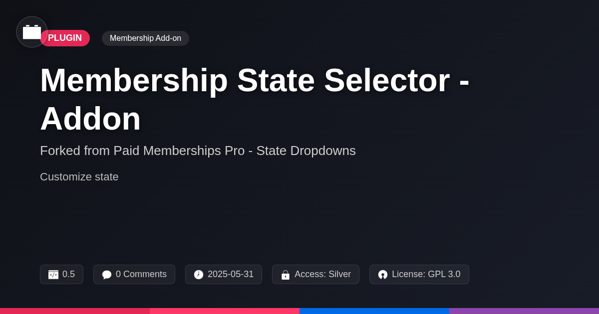 Membership State Selector - Addon forked from Paid Memberships Pro - State Dropdowns Membership State Selector - Addon forked from Paid Memberships Pro - State Dropdowns