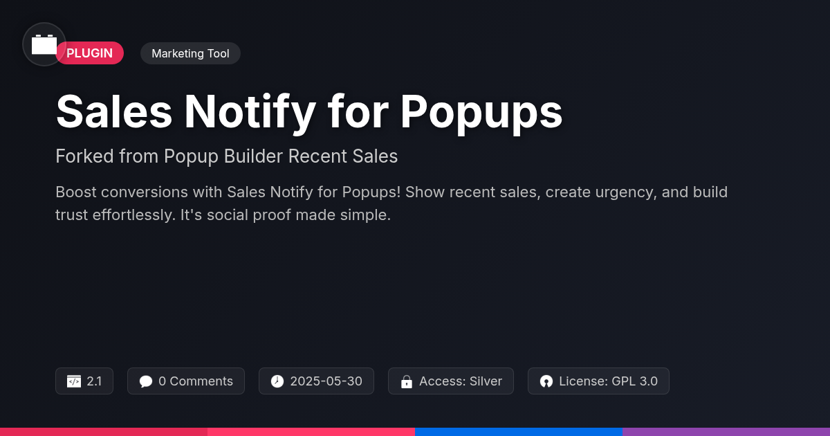 Sales Notify for Popups forked from Popup Builder Recent Sales Sales Notify for Popups forked from Popup Builder Recent Sales