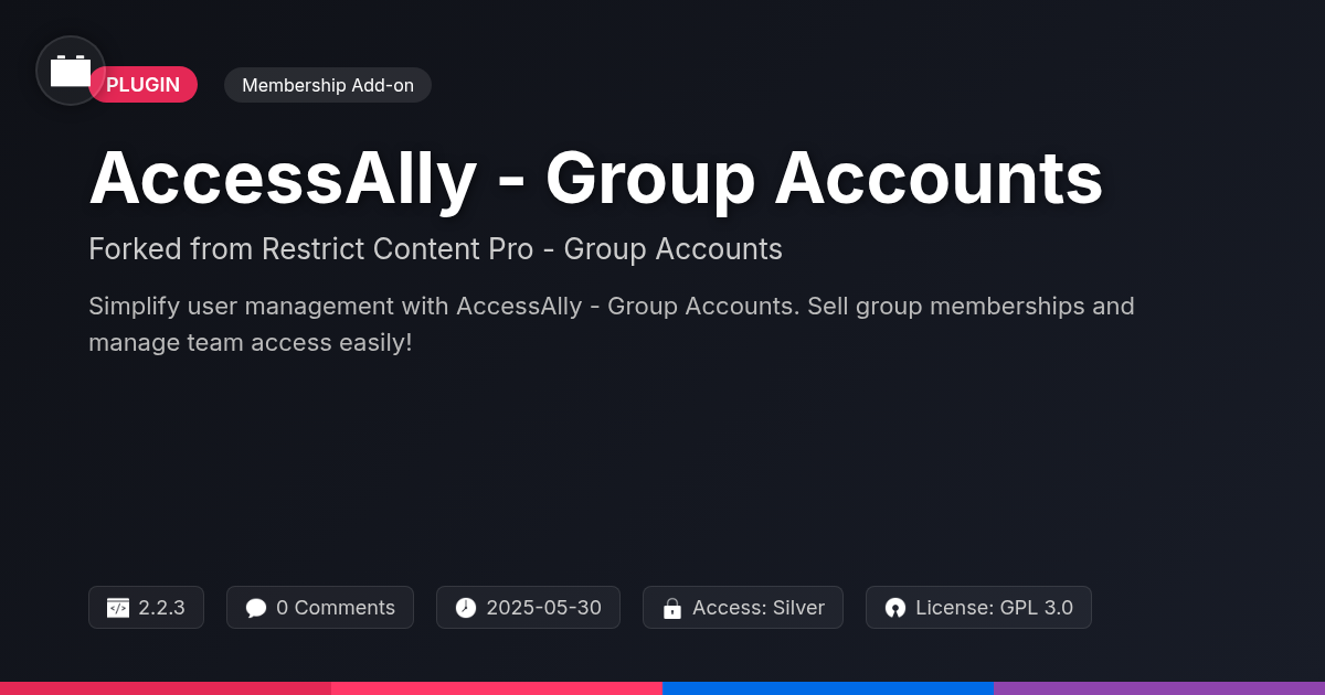 AccessAlly - Group Accounts forked from Restrict Content Pro - Group Accounts AccessAlly - Group Accounts forked from Restrict Content Pro - Group Accounts