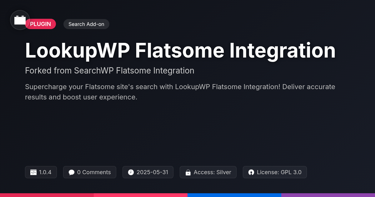 LookupWP Flatsome Integration forked from SearchWP Flatsome Integration LookupWP Flatsome Integration forked from SearchWP Flatsome Integration