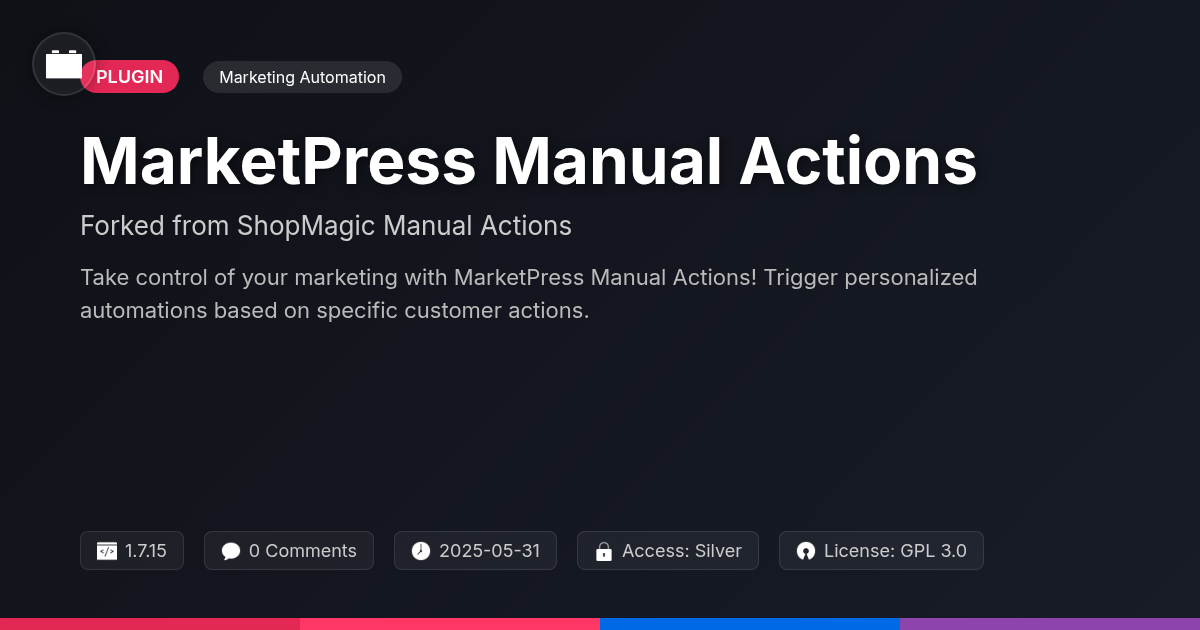 MarketPress Manual Actions forked from ShopMagic Manual Actions MarketPress Manual Actions forked from ShopMagic Manual Actions