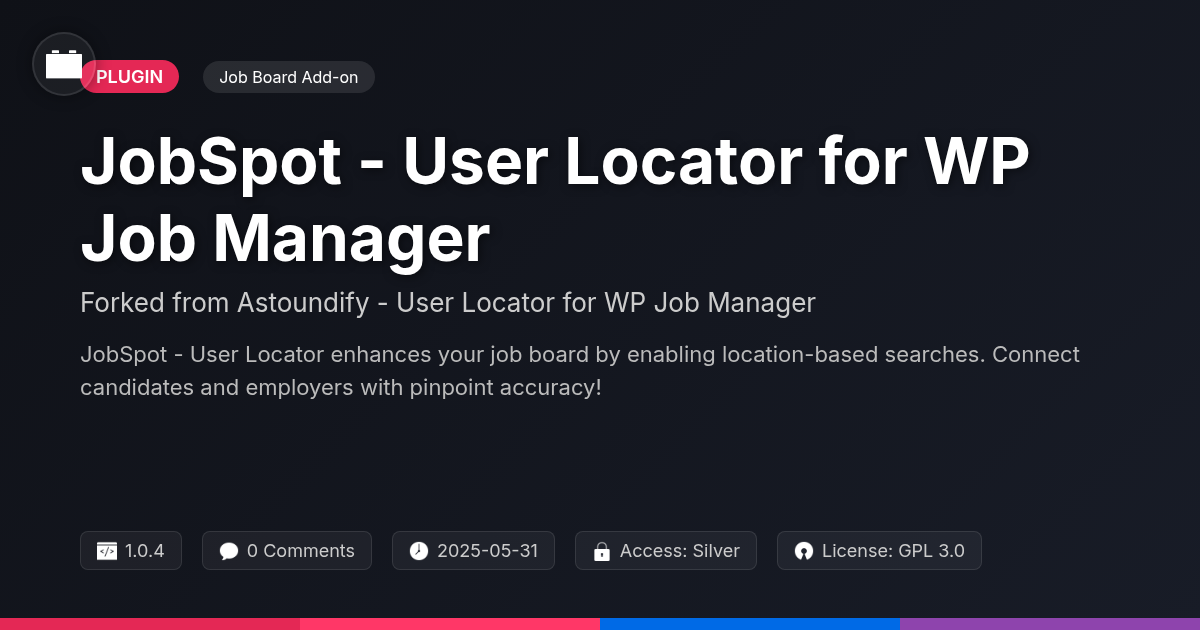 JobSpot - User Locator for WP Job Manager forked from Astoundify - User Locator for WP Job Manager JobSpot - User Locator for WP Job Manager forked from Astoundify - User Locator for WP Job Manager