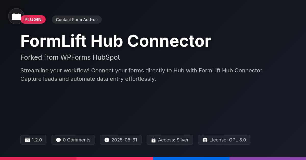 FormLift Hub Connector forked from WPForms HubSpot FormLift Hub Connector forked from WPForms HubSpot