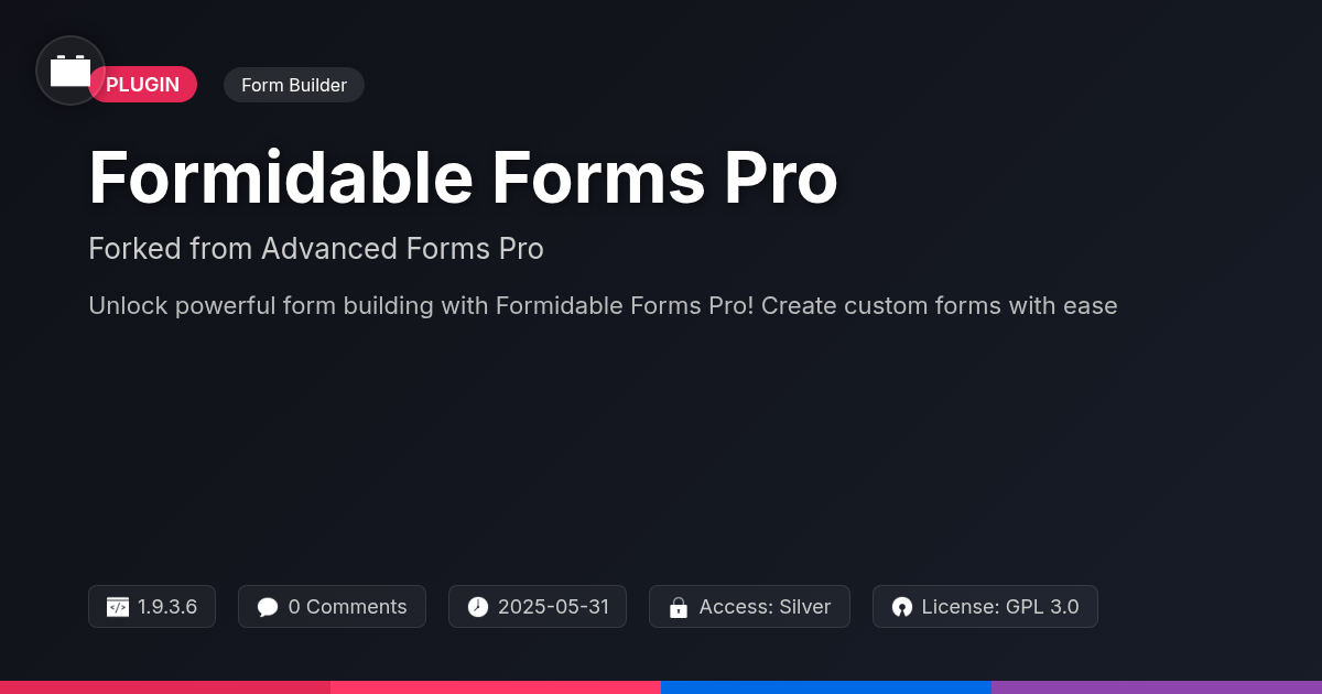 Formidable Forms Pro forked from Advanced Forms Pro Formidable Forms Pro forked from Advanced Forms Pro
