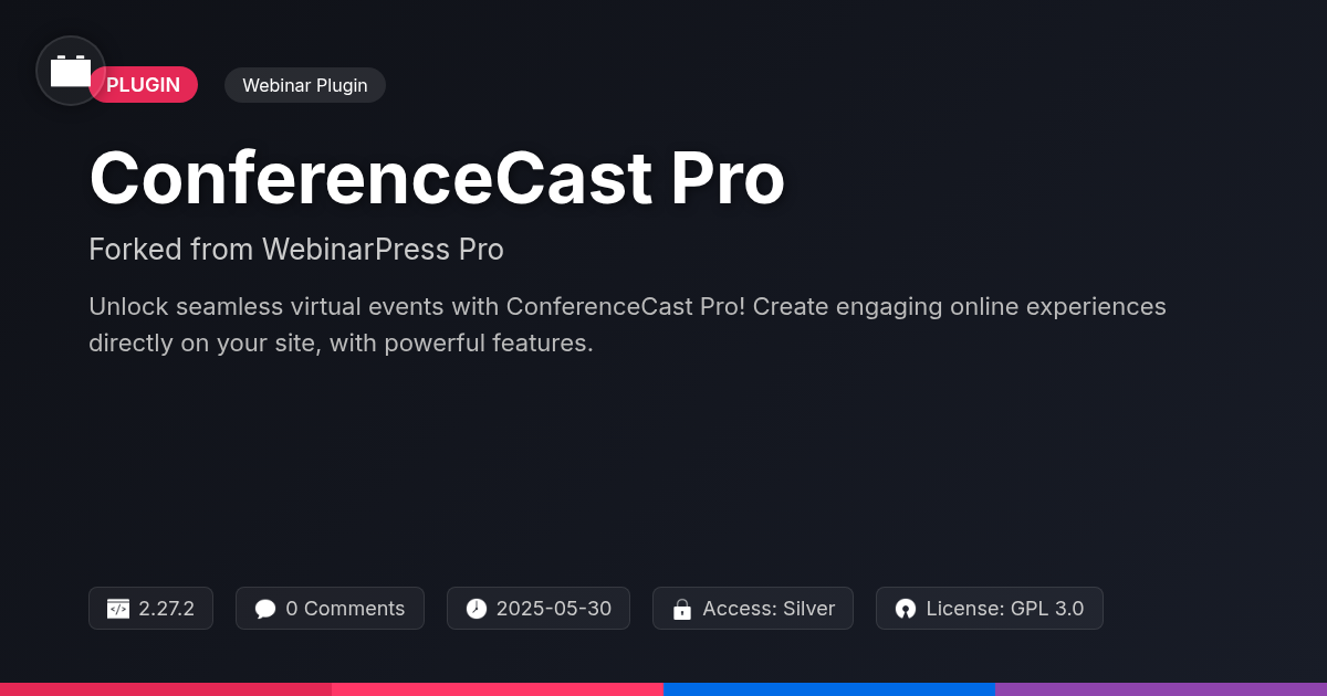ConferenceCast Pro forked from WebinarPress Pro