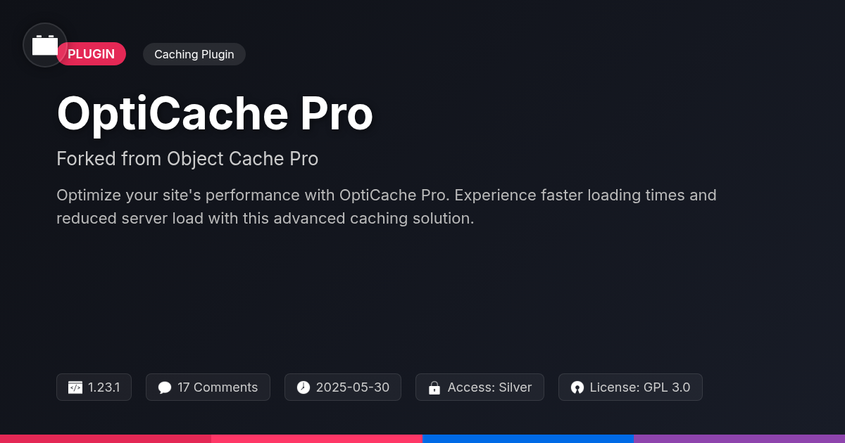OptiCache Pro forked from Object Cache Pro OptiCache Pro forked from Object Cache Pro
