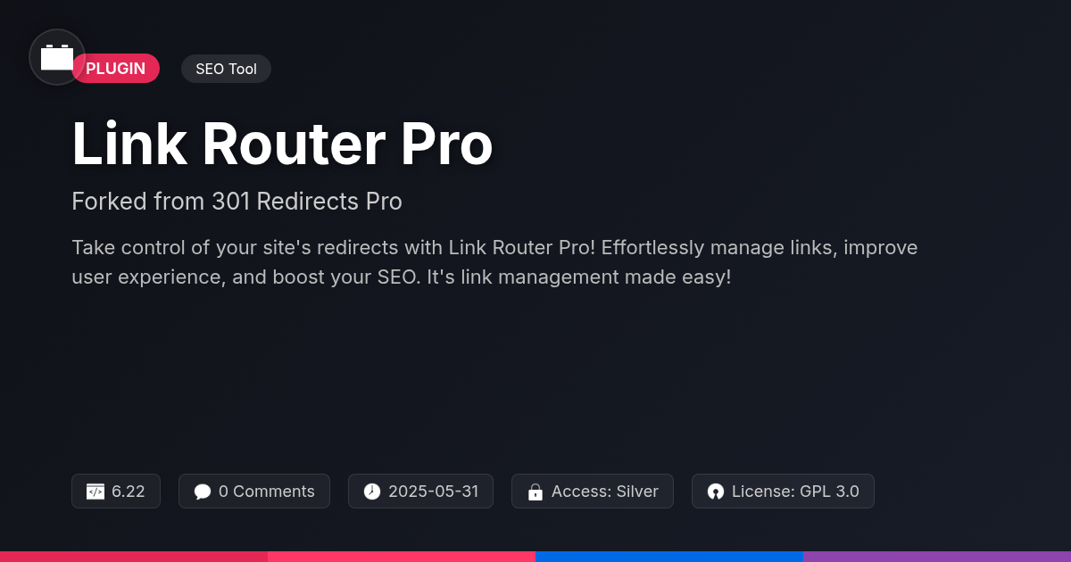 Link Router Pro forked from 301 Redirects Pro Link Router Pro forked from 301 Redirects Pro