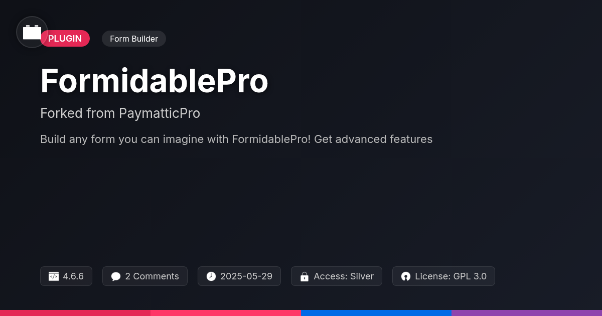 FormidablePro forked from PaymatticPro FormidablePro forked from PaymatticPro