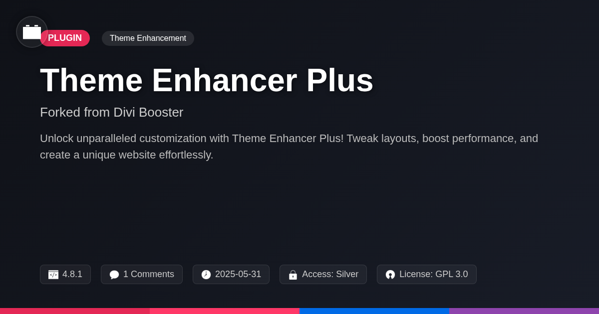 Theme Enhancer Plus forked from Divi Booster