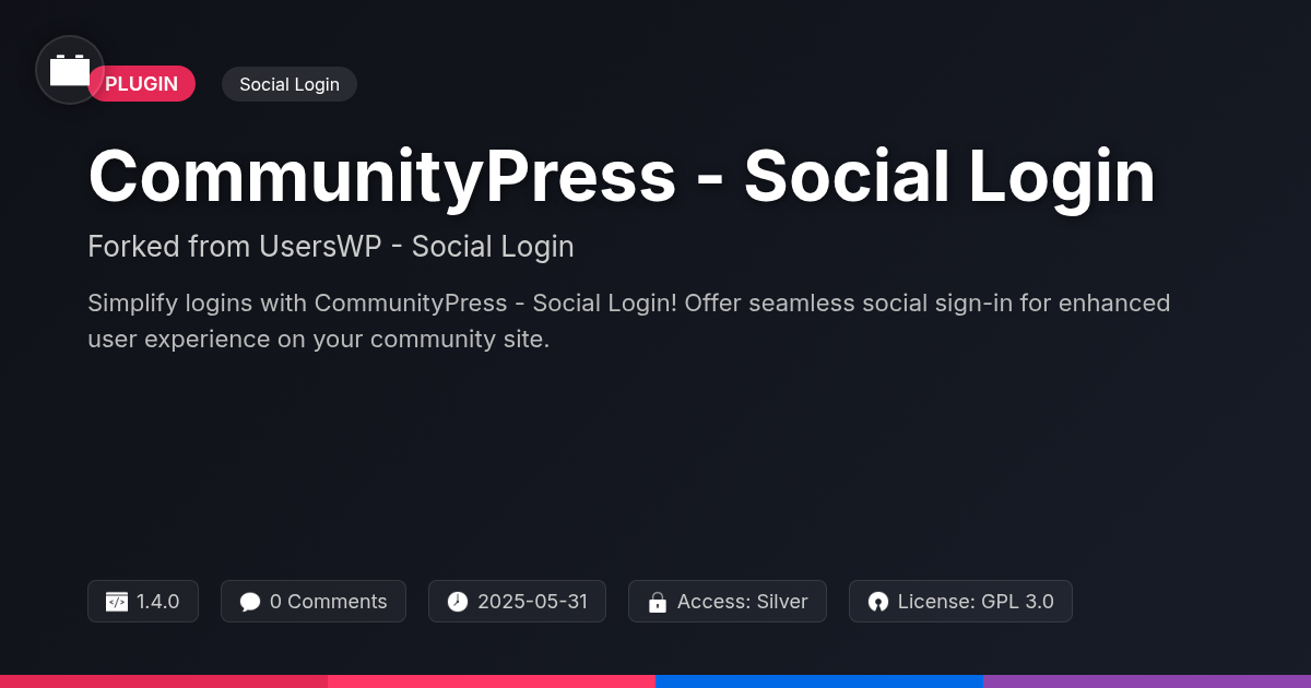 CommunityPress - Social Login forked from UsersWP - Social Login CommunityPress - Social Login forked from UsersWP - Social Login