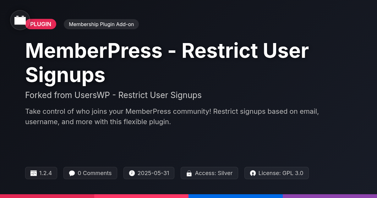 MemberPress - Restrict User Signups forked from UsersWP - Restrict User Signups MemberPress - Restrict User Signups forked from UsersWP - Restrict User Signups