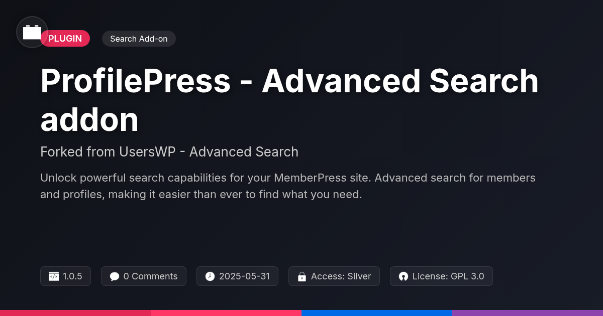 ProfilePress - Advanced Search addon forked from UsersWP - Advanced Search ProfilePress - Advanced Search addon forked from UsersWP - Advanced Search