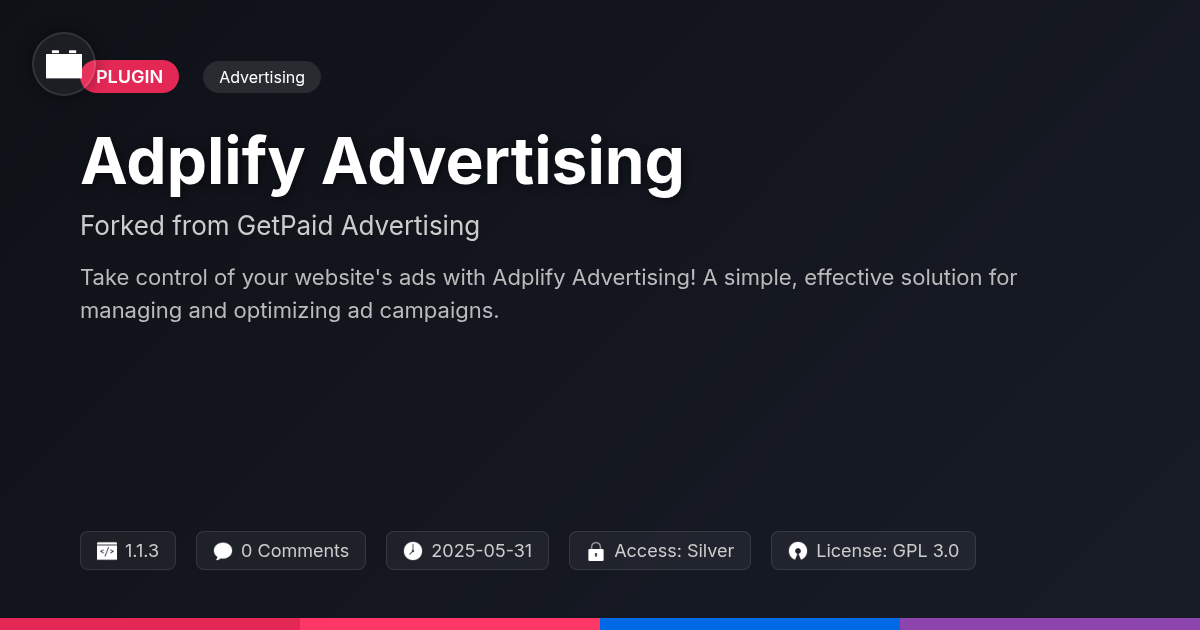 Adplify Advertising forked from GetPaid Advertising