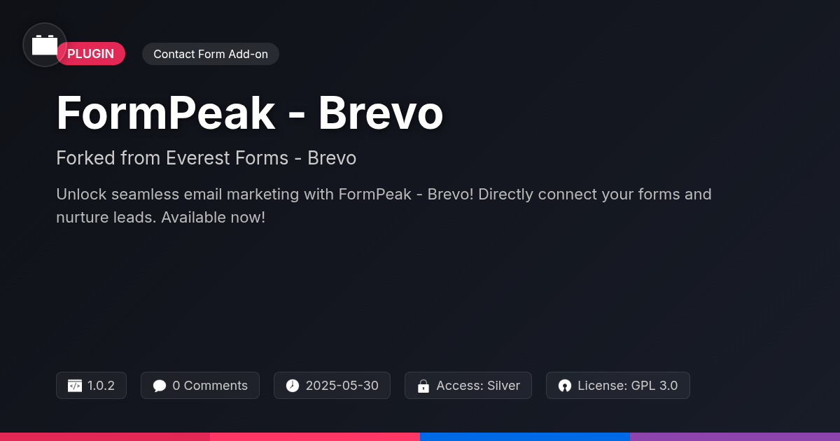 FormPeak - Brevo forked from Everest Forms - Brevo FormPeak - Brevo forked from Everest Forms - Brevo