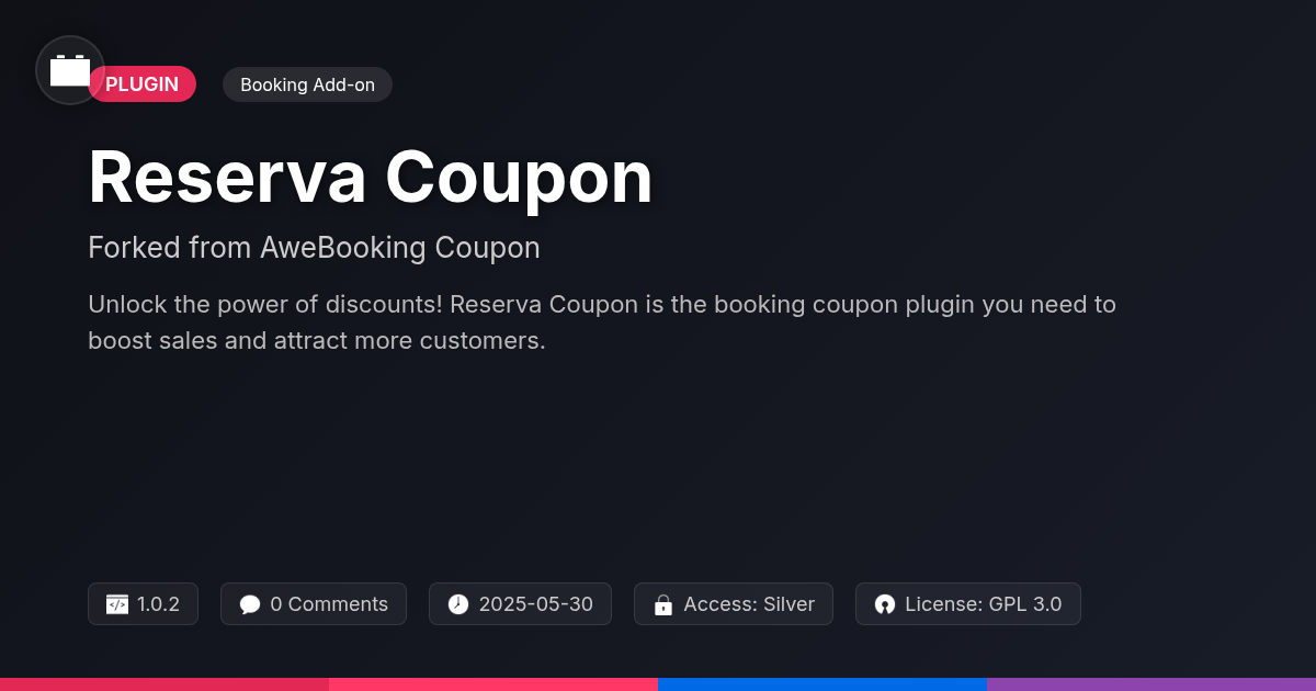 Reserva Coupon forked from AweBooking Coupon Reserva Coupon forked from AweBooking Coupon
