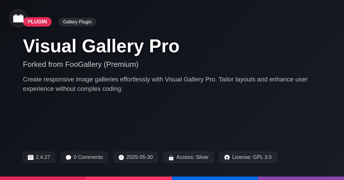 Visual Gallery Pro forked from FooGallery (Premium) Visual Gallery Pro forked from FooGallery (Premium)