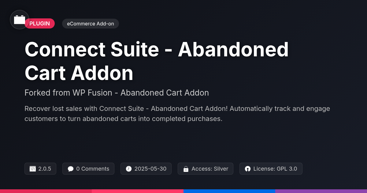 Connect Suite - Abandoned Cart Addon forked from WP Fusion - Abandoned Cart Addon Connect Suite - Abandoned Cart Addon forked from WP Fusion - Abandoned Cart Addon