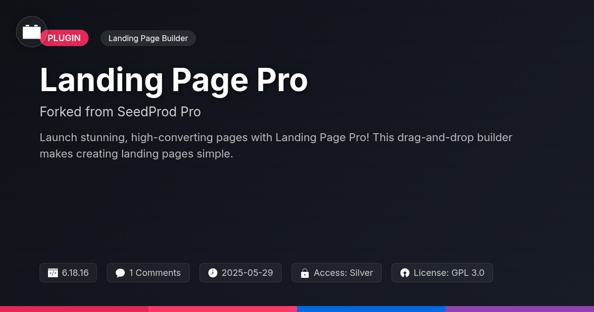 Landing Page Pro forked from SeedProd Pro Landing Page Pro forked from SeedProd Pro