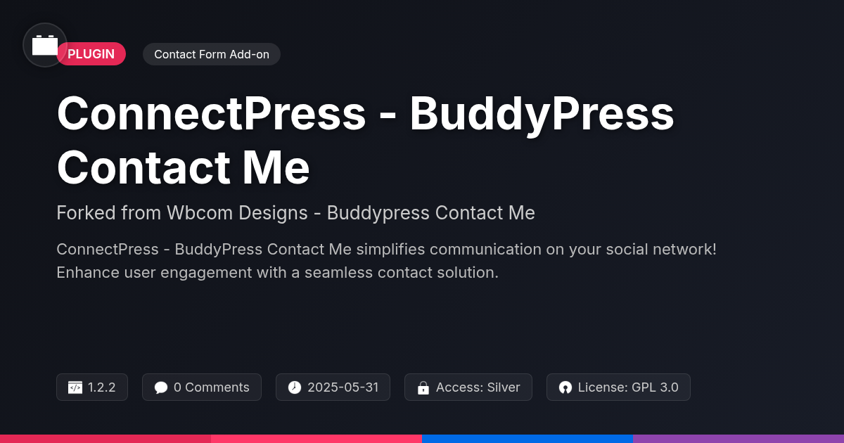 ConnectPress - BuddyPress Contact Me forked from Wbcom Designs - Buddypress Contact Me ConnectPress - BuddyPress Contact Me forked from Wbcom Designs - Buddypress Contact Me