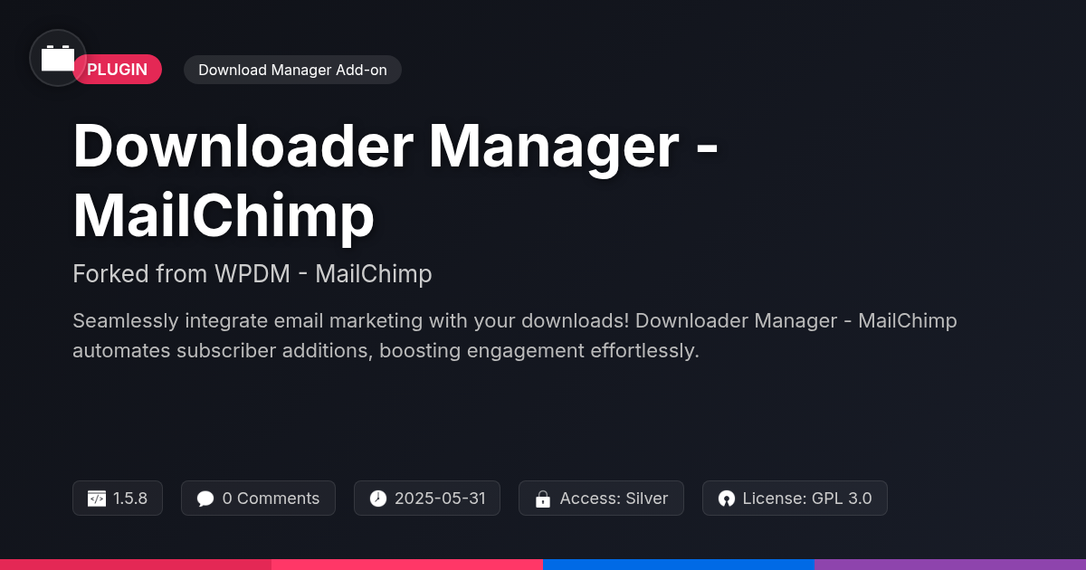 Downloader Manager - MailChimp forked from WPDM - MailChimp Downloader Manager - MailChimp forked from WPDM - MailChimp
