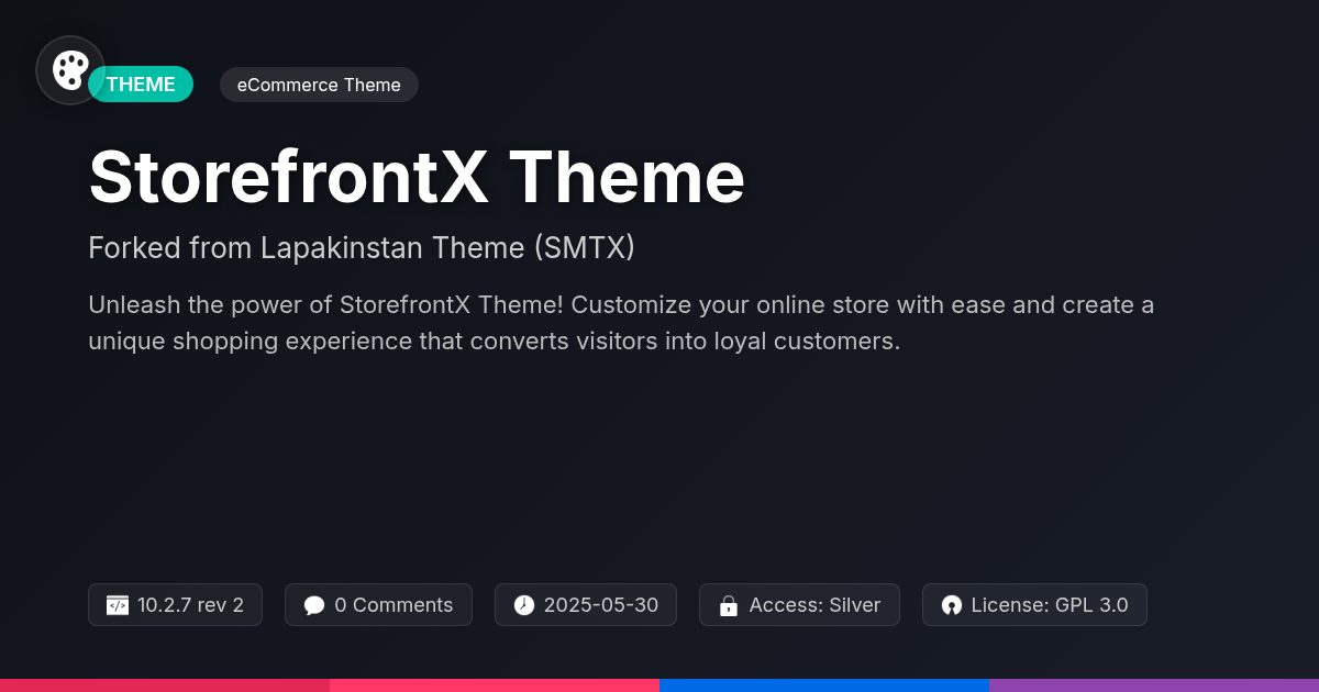 StorefrontX Theme forked from Lapakinstan Theme (SMTX) StorefrontX Theme forked from Lapakinstan Theme (SMTX)