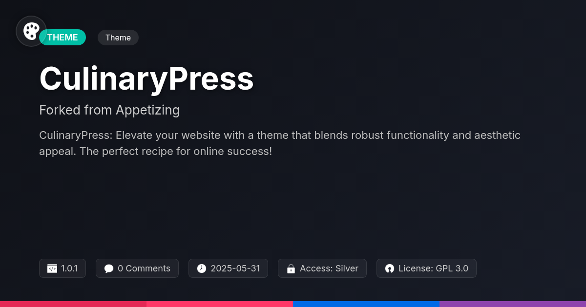 CulinaryPress forked from Appetizing CulinaryPress forked from Appetizing
