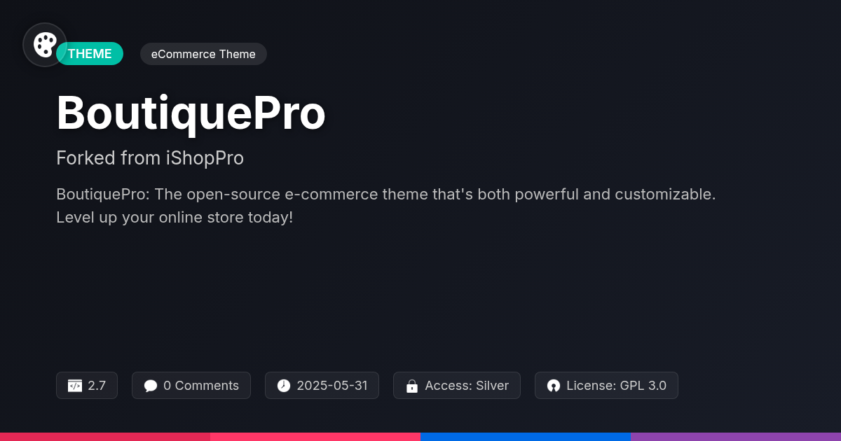 BoutiquePro forked from iShopPro BoutiquePro forked from iShopPro