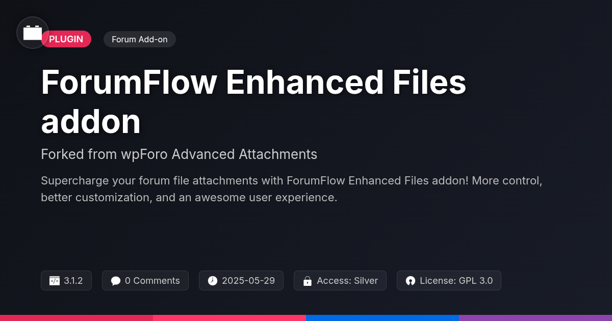 ForumFlow Enhanced Files addon forked from wpForo Advanced Attachments ForumFlow Enhanced Files addon forked from wpForo Advanced Attachments
