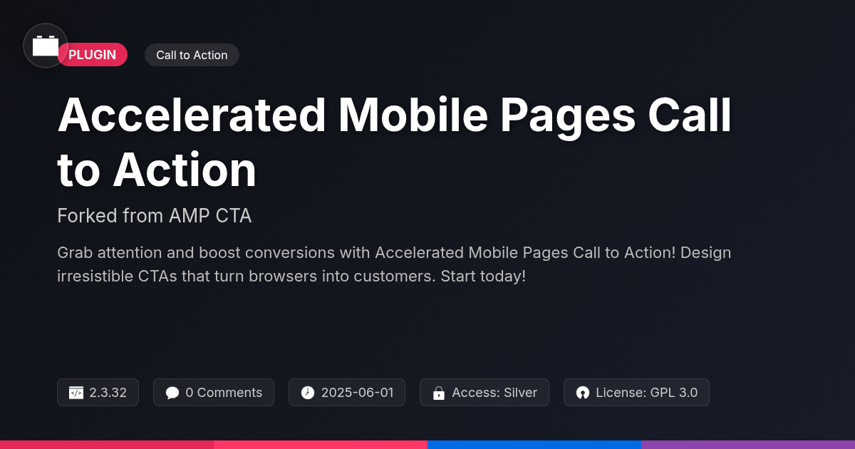 Accelerated Mobile Pages Call to Action forked from AMP CTA Accelerated Mobile Pages Call to Action forked from AMP CTA