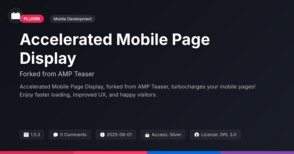 Accelerated Mobile Page Display forked from AMP Teaser Accelerated Mobile Page Display forked from AMP Teaser